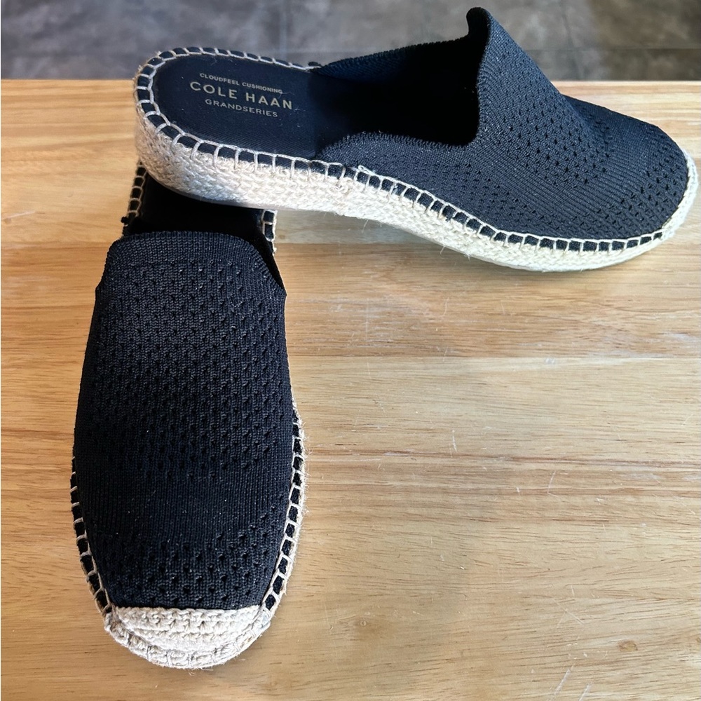 Cole Haan Grandseries Cloudfeel Stitchlite Black Mules size 8 1/2 B